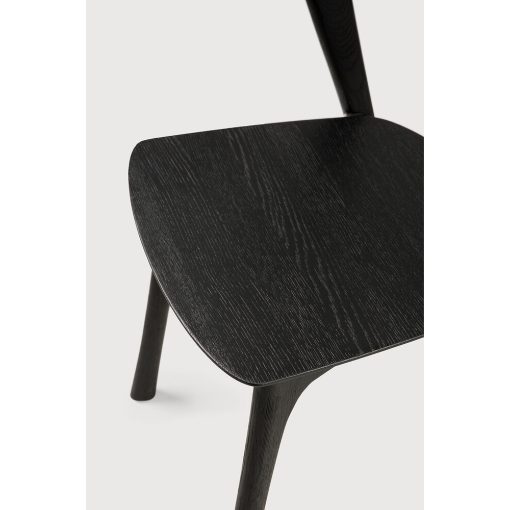Chaise de salle à manger Bok en chêne - Noir | prêt pour l'expédition!