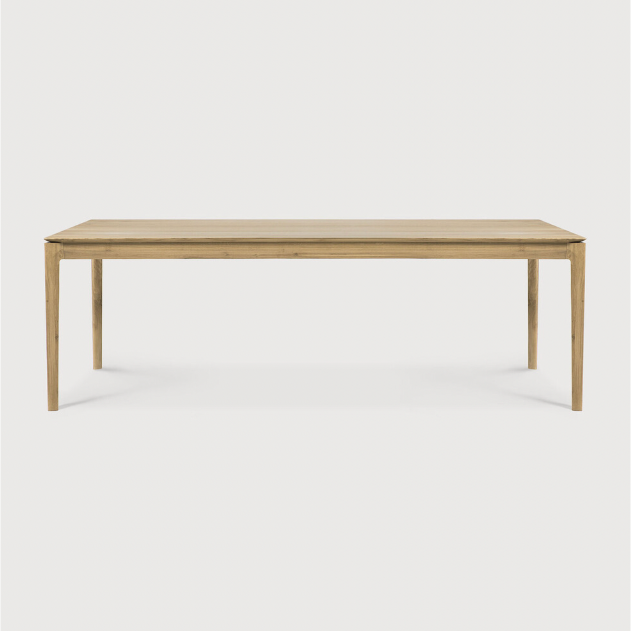 The airy shape yet rock solid construction make this Oak Bok Dining Table a timeless and remarkable design to enjoy for years to come. Available in many sizes, this can fit any dining room or kitchen area.   Material: Oak, 100% Solid Wood Finish: Oiled