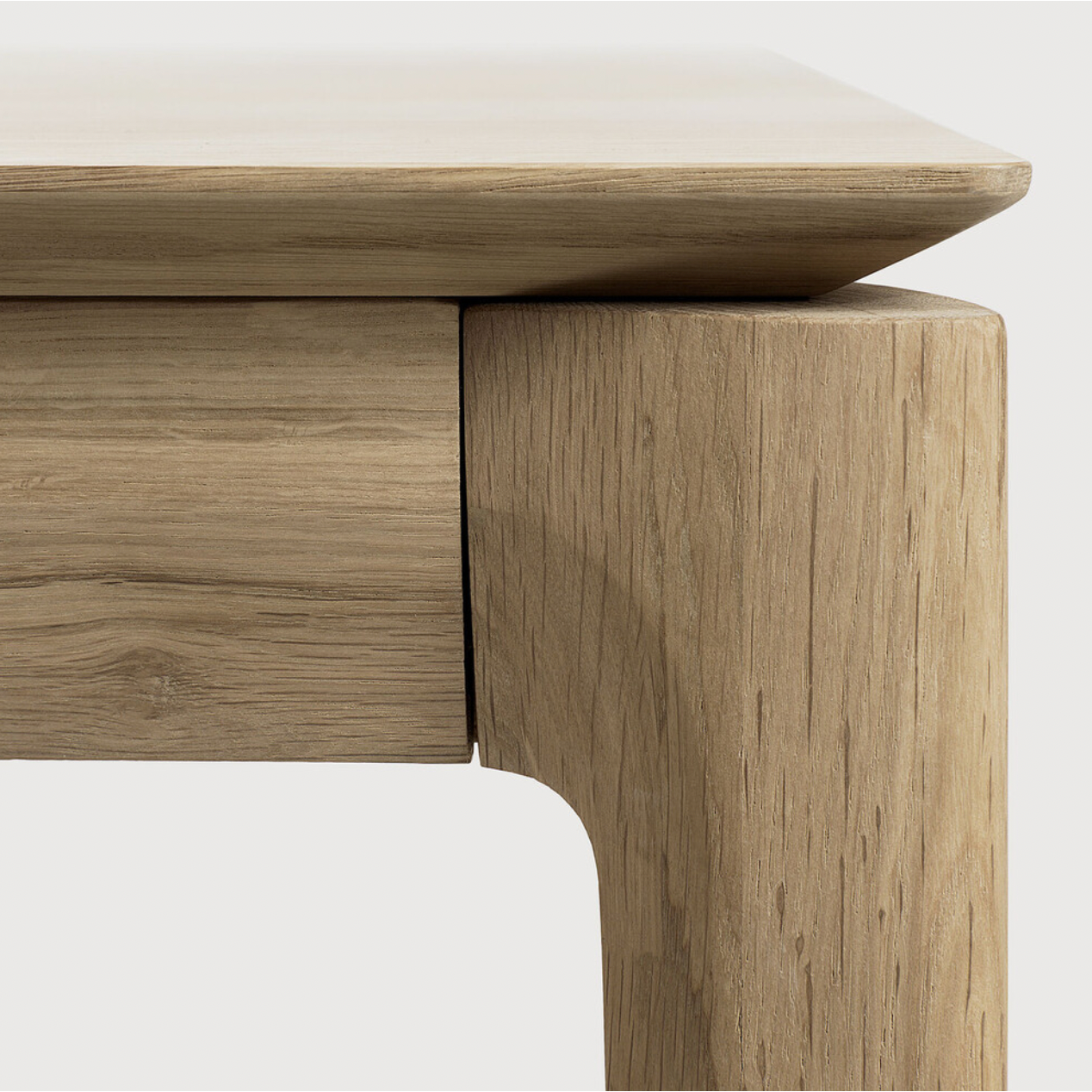 The airy shape yet rock solid construction make this Oak Bok Dining Table a timeless and remarkable design to enjoy for years to come. Available in many sizes, this can fit any dining room or kitchen area.   Material: Oak, 100% Solid Wood Finish: Oiled