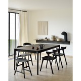 Oak Bok Extendable Dining Table - Black