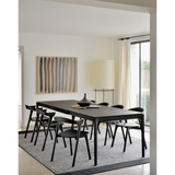 Oak Bok Extendable Dining Table - Black