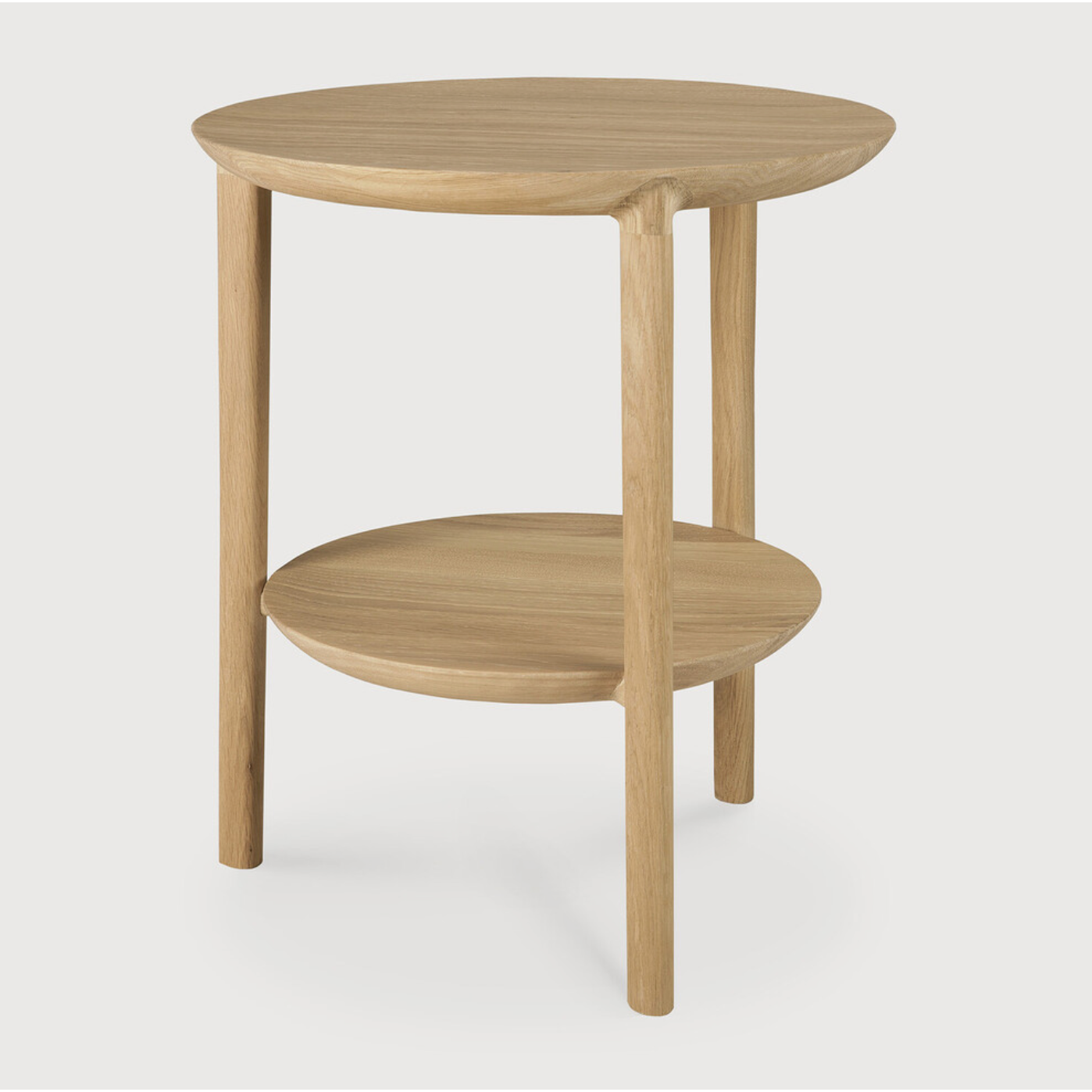 We love the sleek, timeless shape of the Oak Bok Side Table as it makes a beautiful addition to any lounge space. From art to books or plants, with the Bok side table, your object of choice has found its stage.  Dimensions: 17"w x 17"d x 20"h  Weight: 13 lbs  Material: Oak, 100% solid wood Finish: Varnished