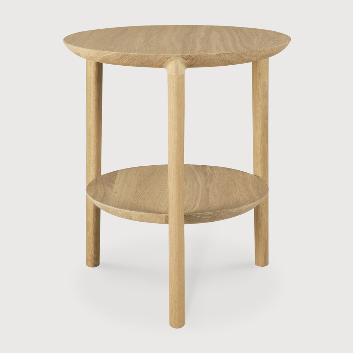 We love the sleek, timeless shape of the Oak Bok Side Table as it makes a beautiful addition to any lounge space. From art to books or plants, with the Bok side table, your object of choice has found its stage.  Dimensions: 17"w x 17"d x 20"h  Weight: 13 lbs  Material: Oak, 100% solid wood Finish: Varnished