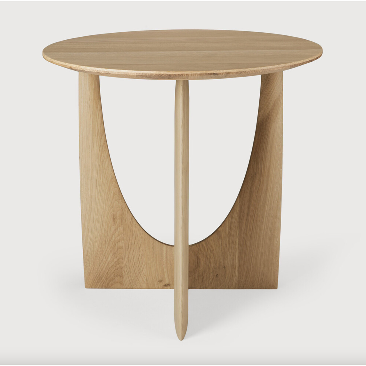 Table d'appoint géométrique en chêne | prêt pour l'expédition!