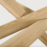 Featuring Oak Mikado Dining Table - Round by Ethnicraft at Amethyst Home. We love the sculptural character of this Oak Mikado Dining Table - Round. The legs interlock like a well-thought-out puzzle, making it easier to interact with your guests and allows you to converse with your family and friends for years to come!
Designed by Alain van Havre
Material: Oak.  Amethyst Home provides interior design, new home construction design consulting, vintage area rugs, and lighting in the Dallas metro area.
