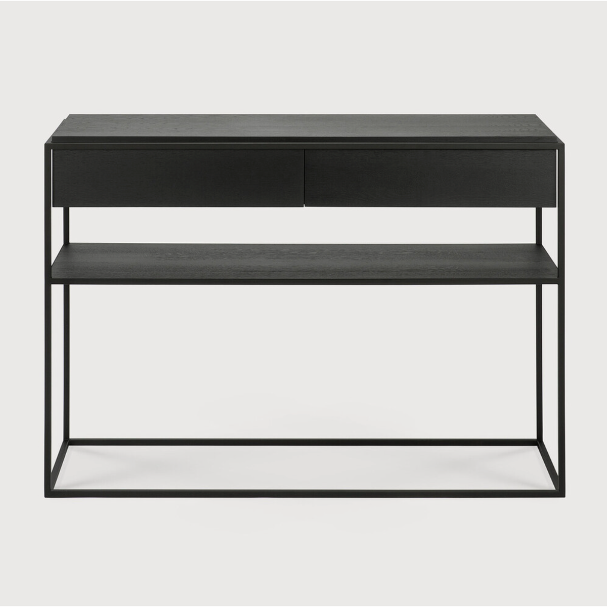 Table console Monolit en chêne - Noir | prêt pour l'expédition!