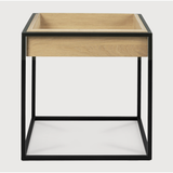 Featuring Oak Monolit Side Table by Ethnicraft at Amethyst Home. Balance and function come together in the Monolit side table. This simple, sleek table includes storage and we LOVE hidden storage! Dress up your living room or office with a piece that is both functional and stylish!
Dimensions: 19"w x 19"d x 20.5"h Weight: 22 lbs
Material: Oak, 100% solid wo.  Amethyst Home provides interior design, new home construction design consulting, vintage area rugs, and lighting in the Portland metro area.