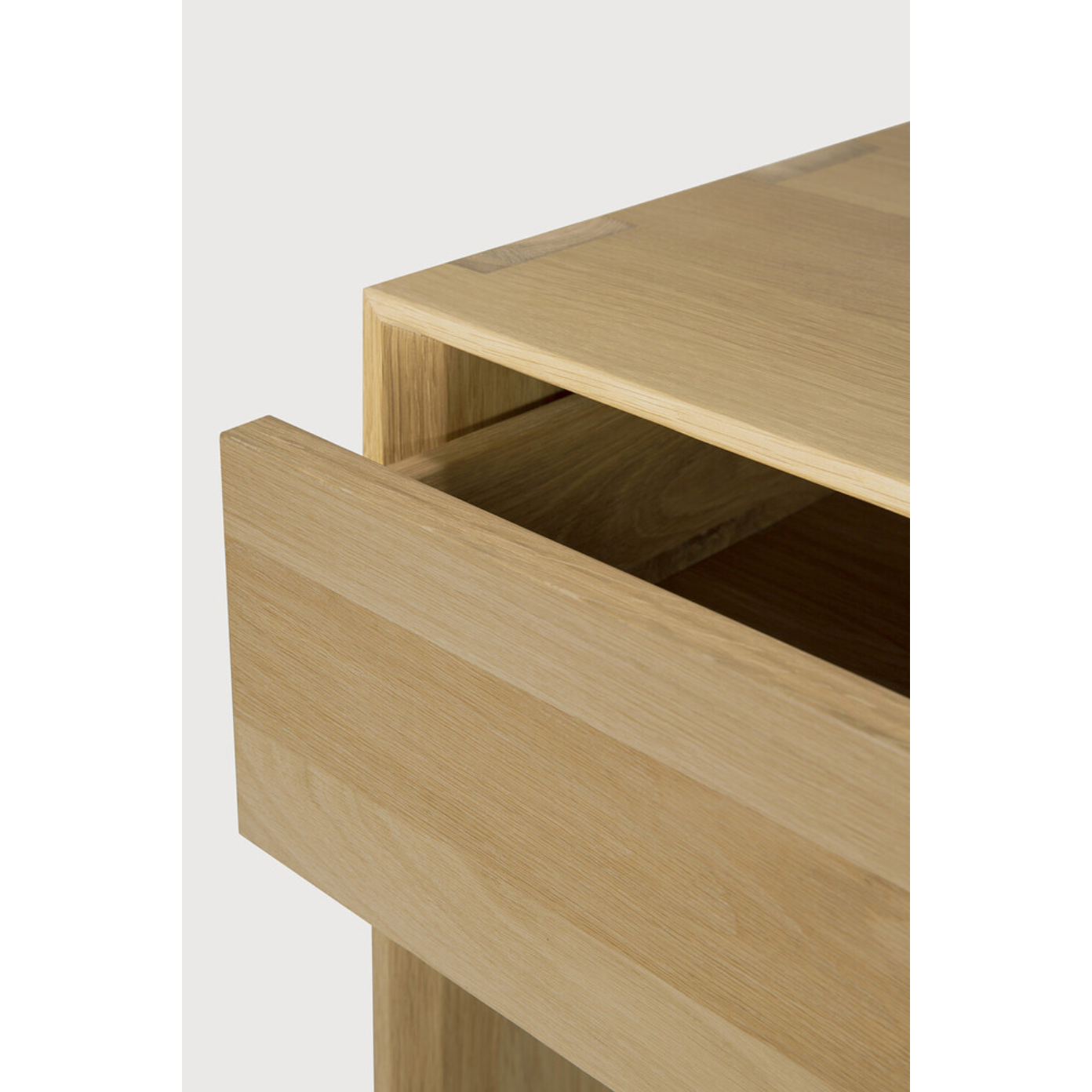 Featuring Oak Nordic Console Table by Ethnicraft at Amethyst Home. This Oak Nordic Console combines refined design with the purity of solid wood. We love that the bevelled edges will add an upscale aesthetic to any entry hall or living room space.
Dimensions: 47.5"w x 16"d x 33.5"h Weight: 84 lbs
Dimensions: 63"w x 16"d x 33.5"h Weight: 108 lbs
Material: Oak.  Amethyst Home provides interior design, new home construction design consulting, vintage area rugs, and lighting in the Seattle metro area.