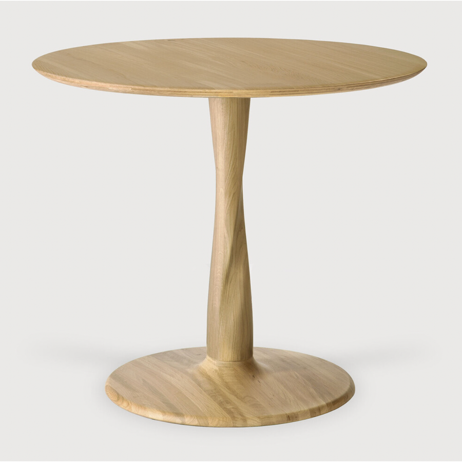 Oak Round Torsion Dining Table