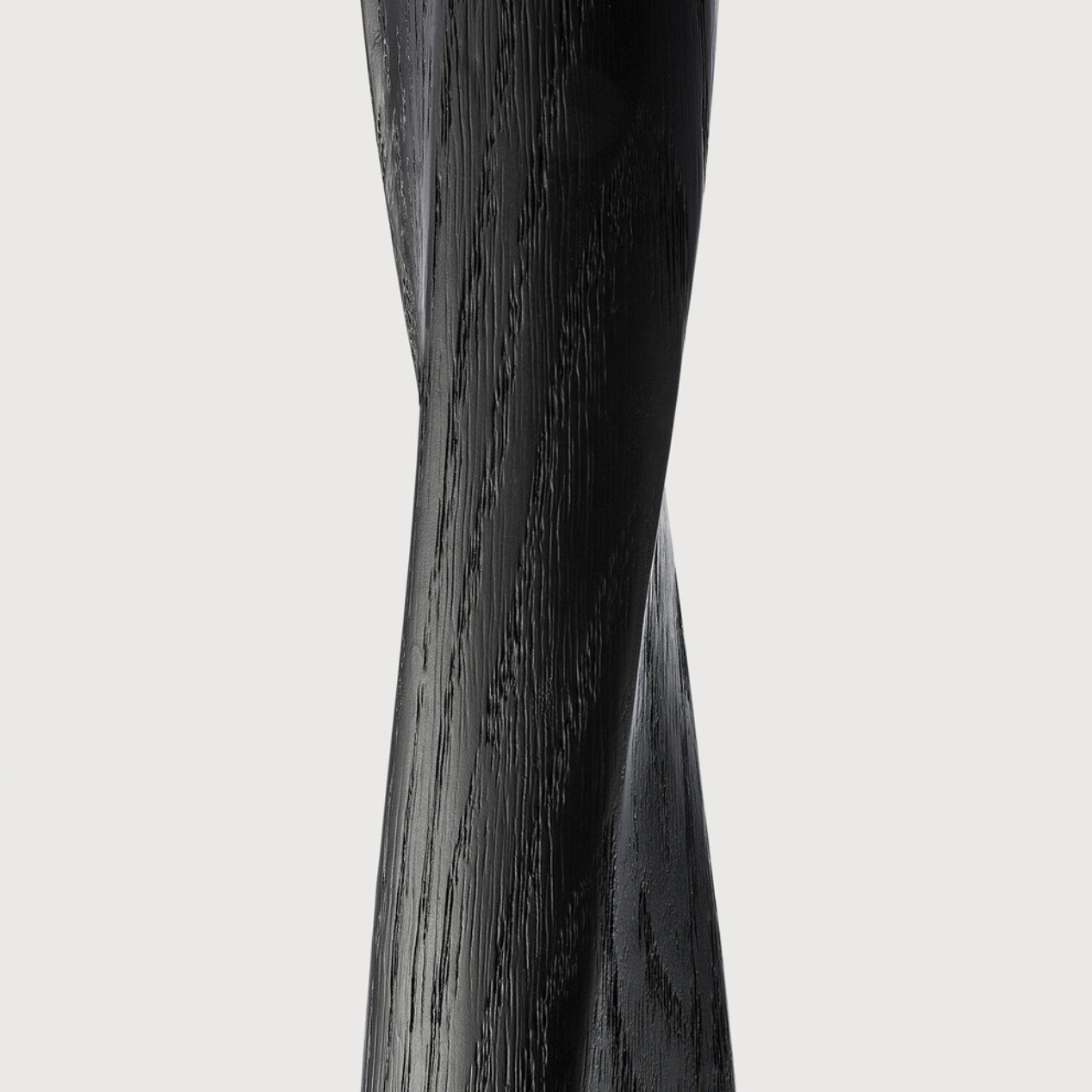 Oak Round Torsion Dining Table - Black