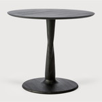 Featuring Oak Round Torsion Dining Table - Black by Ethnicraft at Amethyst Home. We love the modern, sleek look of this Oak Torsion Dining Table - Black. The varnish finish gives more depth, with the rougher surface highlighting the grain of the wood.
Dimensions 28": 28"w x 28"d x 30"h Weight: 46 lbs
Dimensions 35.5": 35.5"w x 25.5" x 30"hWeight: 73 lb.  Amethyst Home provides interior design, new home construction design consulting, vintage area rugs, and lighting in the Winter Garden metro area.