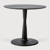 Featuring Oak Round Torsion Dining Table - Black by Ethnicraft at Amethyst Home. We love the modern, sleek look of this Oak Torsion Dining Table - Black. The varnish finish gives more depth, with the rougher surface highlighting the grain of the wood.
Dimensions 28": 28"w x 28"d x 30"h Weight: 46 lbs
Dimensions 35.5": 35.5"w x 25.5" x 30"hWeight: 73 lb.  Amethyst Home provides interior design, new home construction design consulting, vintage area rugs, and lighting in the Winter Garden metro area.