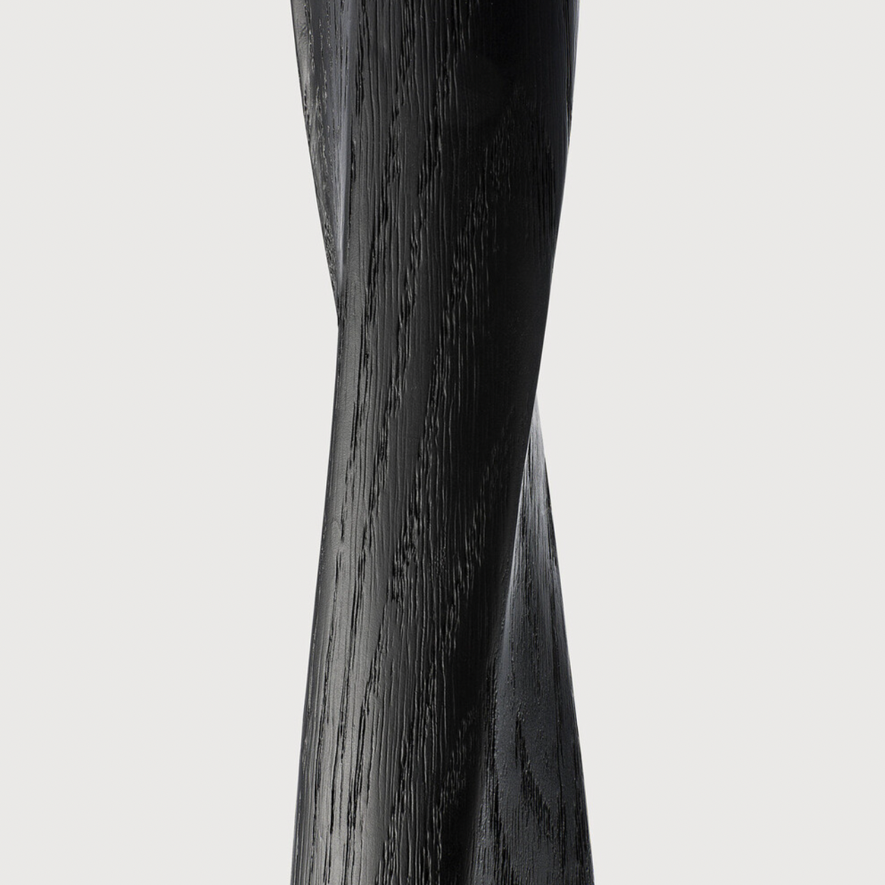 Oak Round Torsion Dining Table - Black