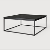 Table Basse Mince en Chêne - Noir