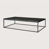 Table Basse Mince en Chêne - Noir