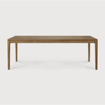 Featuring Teak Bok Dining Table by Ethnicraft at Amethyst Home. The airy shape yet rock solid construction make this Teak Bok Dining Table a timeless and remarkable design to enjoy for years to come. Available in many sizes, this can fit any dining room or kitchen area. 
Material: Teak, 100% Solid Wood
Dimensions 55": 55.5"w x 31.5"d x 30"hWeight: 80 lbsComfor.  Amethyst Home provides interior design, new home construction design consulting, vintage area rugs, and lighting in the Tampa metro area.
