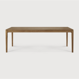 Featuring Teak Bok Dining Table by Ethnicraft at Amethyst Home. The airy shape yet rock solid construction make this Teak Bok Dining Table a timeless and remarkable design to enjoy for years to come. Available in many sizes, this can fit any dining room or kitchen area. 
Material: Teak, 100% Solid Wood
Dimensions 55": 55.5"w x 31.5"d x 30"hWeight: 80 lbsComfor.  Amethyst Home provides interior design, new home construction design consulting, vintage area rugs, and lighting in the Tampa metro area.