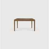 This Oak Bok Extendable Dining Table is perfect for families who want extra space when their kids, extended family, or guests come to celebrate! Its airy shape yet rock solid construction make this piece a timeless and remarkable design to enjoy for years to come.  Material: Oak, 100% Solid Wood Finish: Oiled