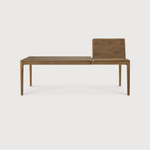 This Oak Bok Extendable Dining Table is perfect for families who want extra space when their kids, extended family, or guests come to celebrate! Its airy shape yet rock solid construction make this piece a timeless and remarkable design to enjoy for years to come.  Material: Oak, 100% Solid Wood Finish: Oiled