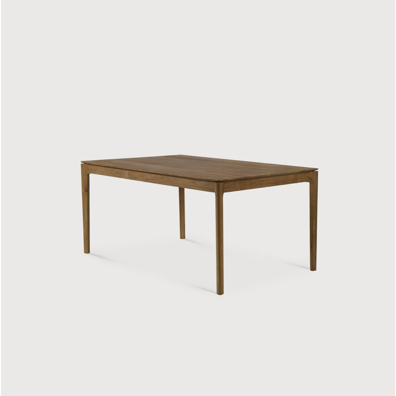 This Oak Bok Extendable Dining Table is perfect for families who want extra space when their kids, extended family, or guests come to celebrate! Its airy shape yet rock solid construction make this piece a timeless and remarkable design to enjoy for years to come.  Material: Oak, 100% Solid Wood Finish: Oiled