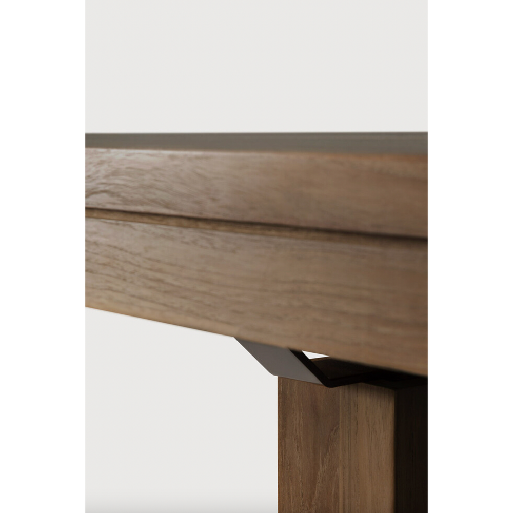 Table à manger double extensible en teck | prêt pour l'expédition!