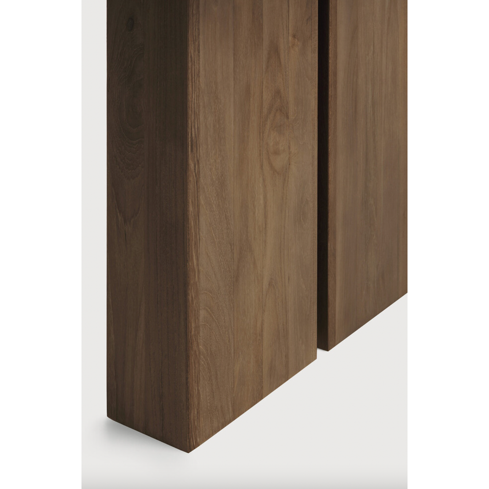 Table à manger double extensible en teck | prêt pour l'expédition!