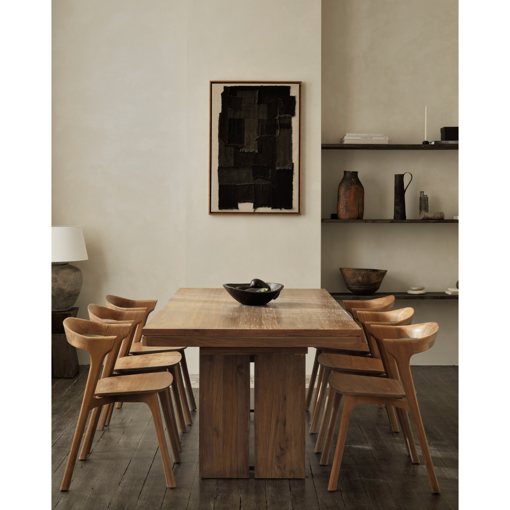 Table à manger double extensible en teck | prêt pour l'expédition!