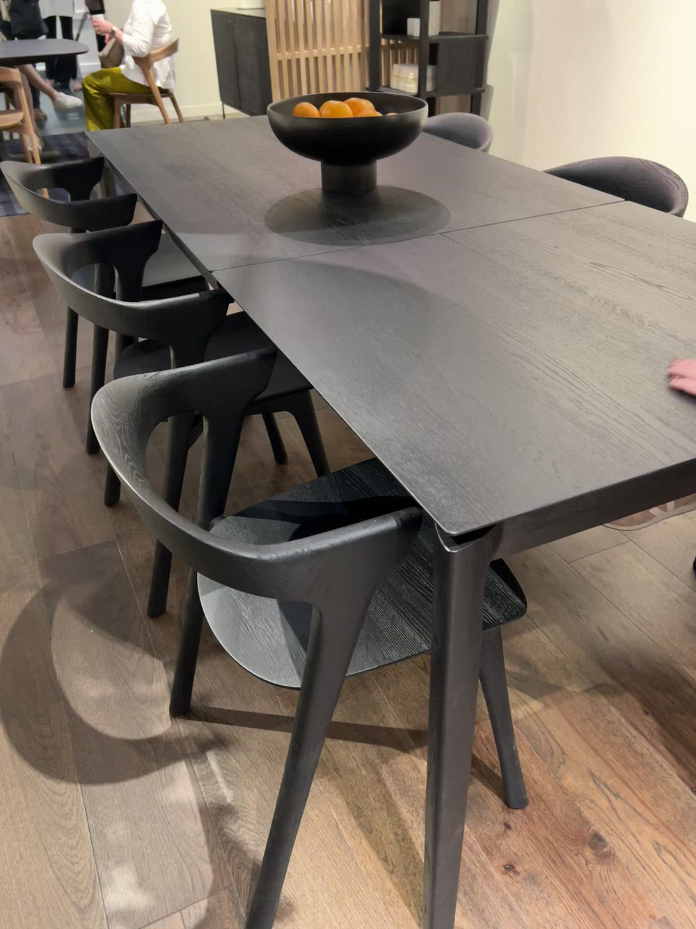 Table de salle à manger extensible Bok en chêne - Noir