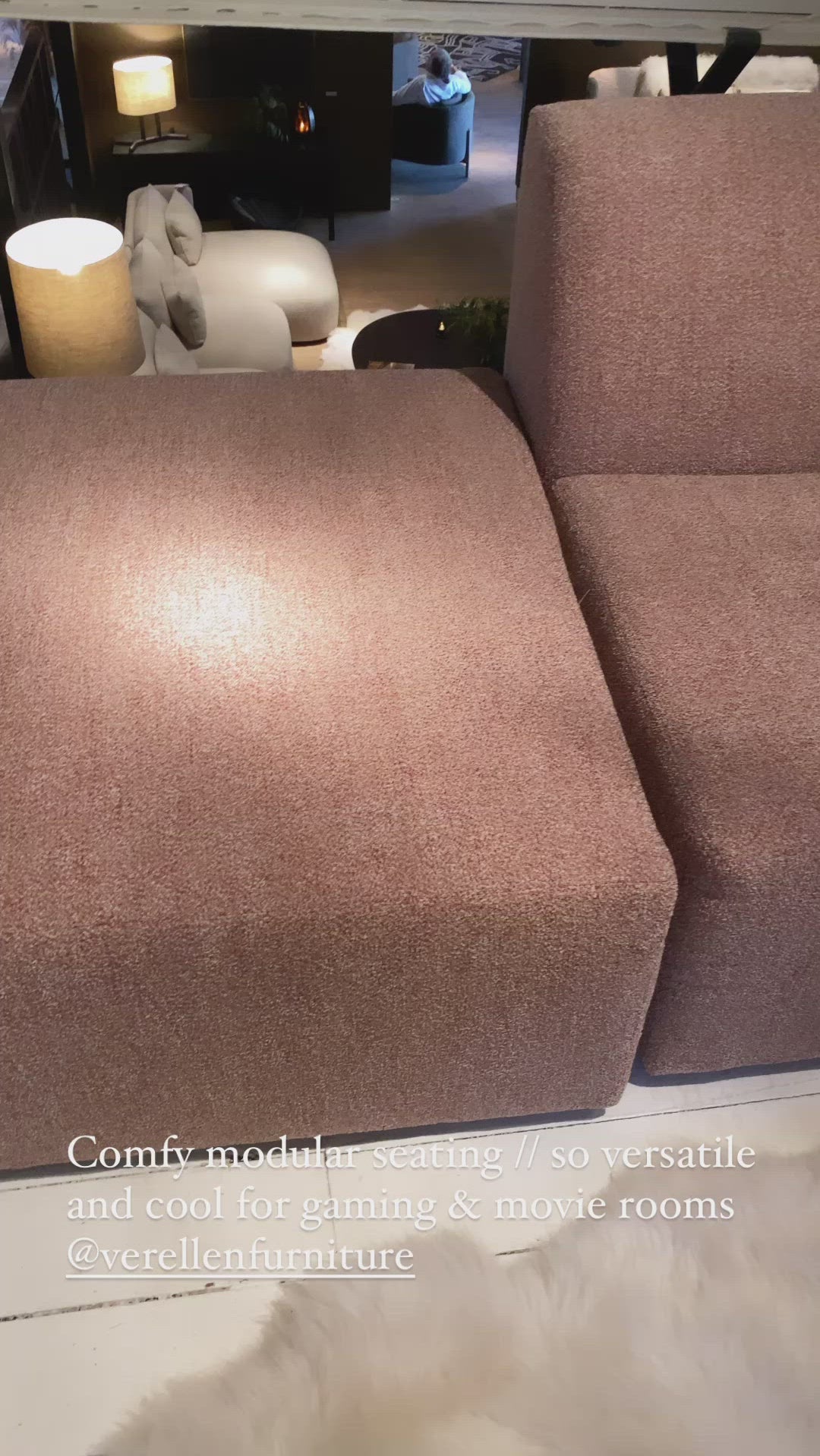 The Happy Section Family is a streamlined, chic modular sectional that will elevate the space of any home.  Crafted in Verellen's North Carolina atelier, it features: Happy Corner Unit (x2) | Happy Armless Chair | Happy Ottoman Amethyst Home provides interior design, new home construction design consulting, vintage area rugs, and lighting in the Monterey metro area.