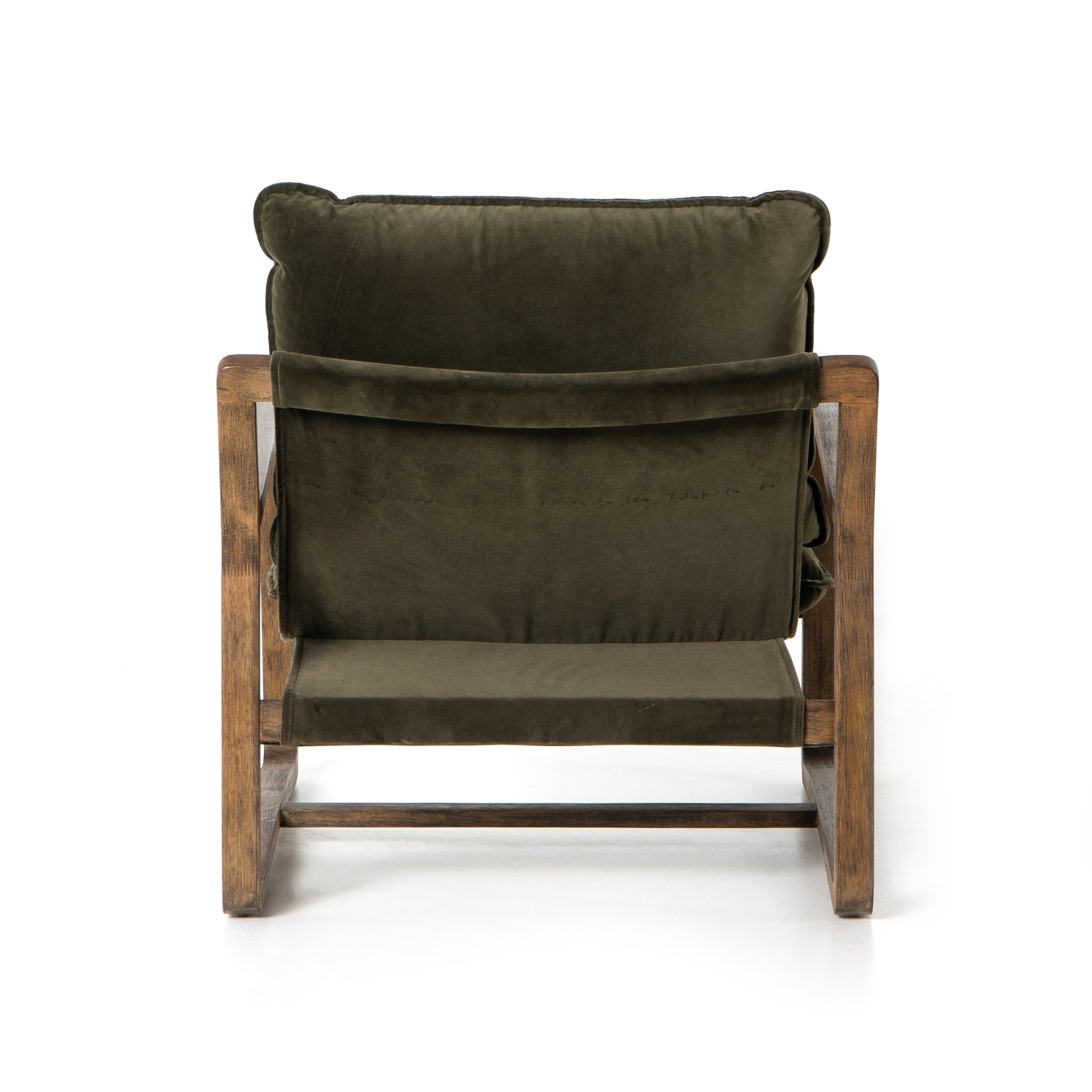This Ace Chair in Olive Green has a comfortable, cushy seat for the perfect place to curl up with a good book. A hand-shaped oak frame supports deep, low-style seating covered in soft, olive-colored cotton - sure to elevate the look of any living room or office. Amethyst Home provides interior design, new home construction design consulting, vintage area rugs, and lighting in the Charlotte metro area.