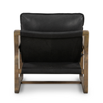 This Ace Chair - Umber Black is the perfect place to relax or curl up with a good book. Hand-shaped oak frame supports deep, low seating covered in black top-grain leather for a comfortable seat in any living room or office.   Overall Dimensions: 30.00"w x 37.00"d x 31.00"h