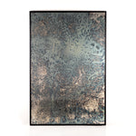 We love the artistic reflection of this Acid Wash Floor Mirror - Iron Matte Black. Black-finished iron forms a clean, rectangular frame for acid-washed mirror with hand-painted blue hues - your new favorite mirror for any room!  Overall Dimensions: 53.50"w x 1.50"d x 80.50"h