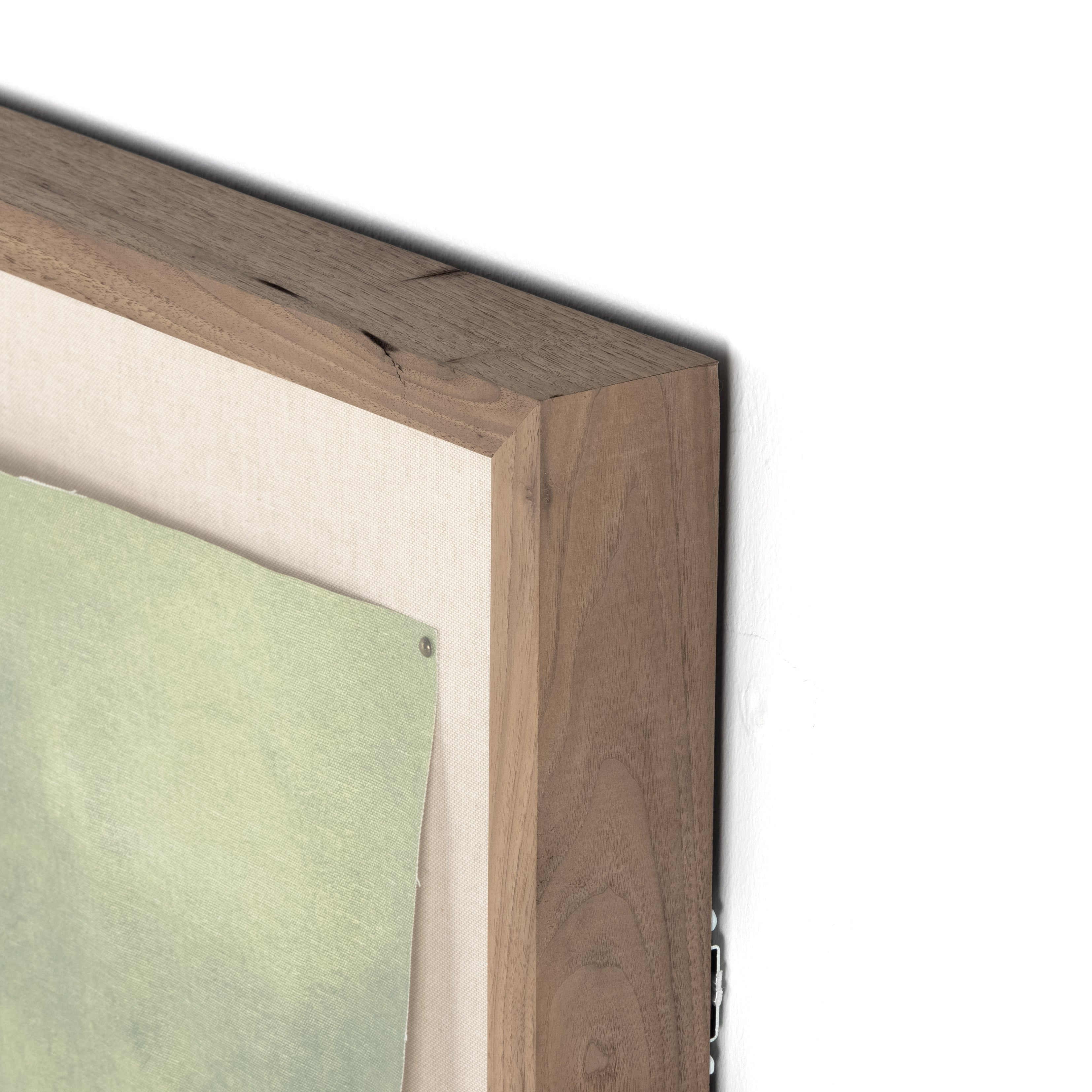 Inspired by the Texas Hill Country, Austin-based artist and registered nurse Aileen Fitzgerald paints atmospheric landscapes reminiscent of early Impressionism with a heavy emphasis on light. This After the Rain Art features a loose canvas pinned within a rustic walnut frame for a museum-quality look.   This item is made to order in Austin, Texas and will be ready to ship within one week.   Overall Dimensions: 40.00"w x 2.50"d x 30.00"h