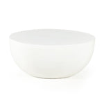 Our favorite Basil Coffee Table now comes in a gorgeous matte white finish. This brings a sleek, simple look to indoor or outdoor spaces.   Cover or store indoors during inclement weather and when not in use.  Overall Dimensions: 36.00"w x 36.00"d x 15.00"h