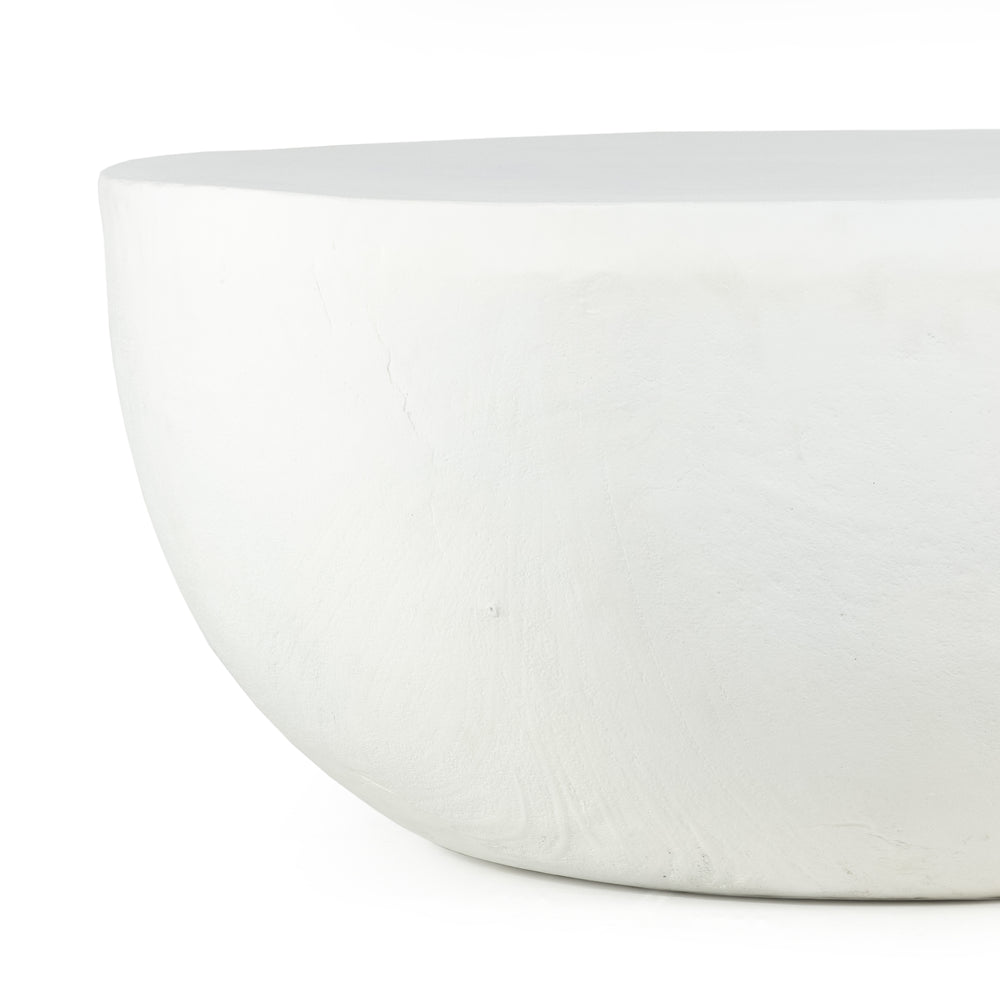 Table basse d'extérieur Basil - Blanc mat | prêt pour l'expédition!