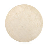 Featuring Belle Round Dining Table - Cream Marble by Four Hands at Amethyst Home. Simply sophisticated with this Belle Round Dining Table - Cream Marble. This bistro-style table inspired by 1970s Italian design features an ivory-finished iron base and supports a rounded tabletop of cream-colored solid marble for a fresh, monochromatic look that pairs with .  Amethyst Home provides interior design, new home construction design consulting, vintage area rugs, and lighting in the San Diego metro area.