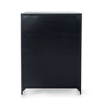 Sleek and industrial-inspired, this Belmont 8 Drawer Tall Dresser has black iron that forms a tall, spacious eight-drawers dresser. The brass knobs bring a cool contrast to any bedroom.   Overall Dimensions: 35.50"w x 19.75"d x 48.00"h  Colors: Black Materials: Iron