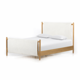 Featuring Bowen Bed by Four Hands at Amethyst Home. Bring a cozy hygge vibe to the bedroom with this textured Bowen Bed. Framed by light-finished solid oak, a sling-style bed features faux shearling head and foot boards -- sure to elevate any bedroom. 
Queen Overall Dimensions: 64.25"W x 87.25"L x 48"HKing Overall Dimensions: 80.25"W x 88.50"L x 48"H
Color.  Amethyst Home provides interior design, new home construction design consulting, vintage area rugs, and lighting in the Charlotte metro area.