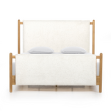 Featuring Bowen Bed by Four Hands at Amethyst Home. Bring a cozy hygge vibe to the bedroom with this textured Bowen Bed. Framed by light-finished solid oak, a sling-style bed features faux shearling head and foot boards -- sure to elevate any bedroom. 
Queen Overall Dimensions: 64.25"W x 87.25"L x 48"HKing Overall Dimensions: 80.25"W x 88.50"L x 48"H
Colo.  Amethyst Home provides interior design, new home construction design consulting, vintage area rugs, and lighting in the Scottsdale metro area.