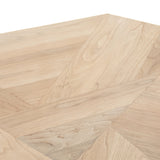 Featuring Brooklyn Coffee Table - Ashen Walnut by Four Hands at Amethyst Home. We love the asymmetric sides that form a casual octagon in this Brooklyn Coffee Table - Ashen Walnut. A shape-centric statement piece to add to your living room or lounge area.  Each style slightly unique, thanks to materials' natural quality.
Overall Dimensions: 53.25"W x 50.75"L .  Amethyst Home provides interior design, new home construction design consulting, vintage area rugs, and lighting in the Boston metro area.