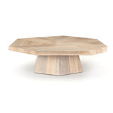 Featuring Brooklyn Coffee Table - Ashen Walnut by Four Hands at Amethyst Home. We love the asymmetric sides that form a casual octagon in this Brooklyn Coffee Table - Ashen Walnut. A shape-centric statement piece to add to your living room or lounge area.  Each style slightly unique, thanks to materials' natural quality.
Overall Dimensions: 53.25"W x 50.75"L .  Amethyst Home provides interior design, new home construction design consulting, vintage area rugs, and lighting in the Austin metro area.