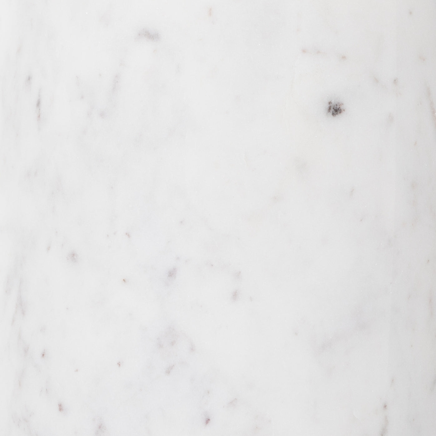 Simply sophisticated with this Cronos End Table - Polished White Marble. Finished in a polished white, a solid turned marble base supports a tray-style tabletop of grey-hammered iron, spurring beautifully eye-catching contrast for any living room or bedroom.   Overall Dimensions: 19.75"w x 19.75"d x 24.75"h