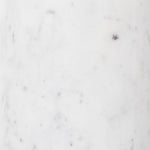 Simply sophisticated with this Cronos End Table - Polished White Marble. Finished in a polished white, a solid turned marble base supports a tray-style tabletop of grey-hammered iron, spurring beautifully eye-catching contrast for any living room or bedroom.   Overall Dimensions: 19.75"w x 19.75"d x 24.75"h