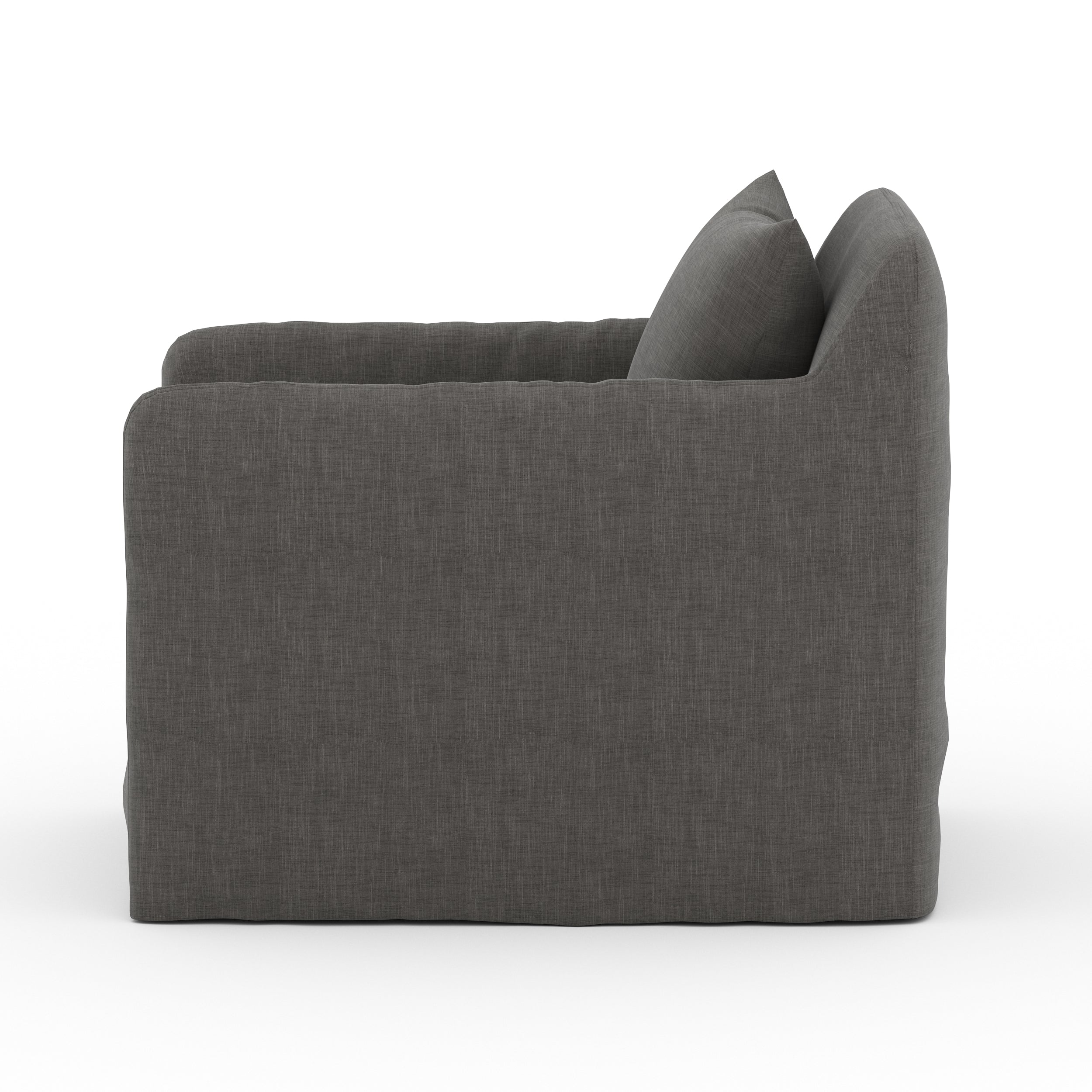 Featuring Dade Outdoor Swivel Chair - Charcoal by Four Hands at Amethyst Home. This Dade Outdoor Swivel Chair - Charcoal is a fresh, outdoor-friendly spin on the swivel chair. Removable charcoal slipcover meets style with sensibility. Great in pairs. Cover or store inside during inclement weather and when not in use.
Overall Dimensions: 27"W x 33.75"L x 29.50"H. Amethyst Home provides interior design, new home construction design consulting, vintage area rugs, and lighting in the Tampa metro area.