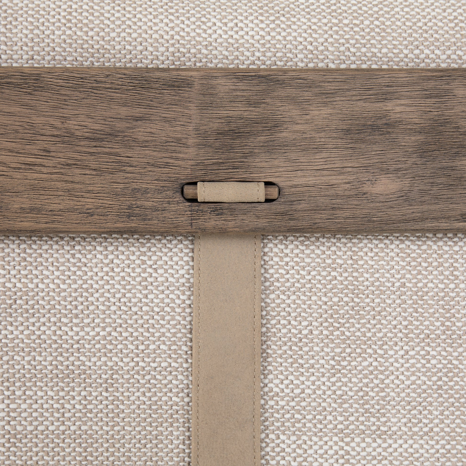 Neutral gone novel with this Ella 91" Sofa - Gable Taupe. Taupe-colored upholstered seating is suspended by top-grain leather straps with handcrafted fastens, for an airy look. Solid rubberwood paneling wraps the frame’s entirety, while a black iron base lends lightness and contrast. Amethyst Home provides interior design, new home construction design consulting, vintage area rugs, and lighting in the San Diego metro area.