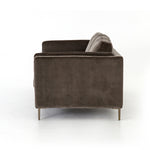 Featuring Emery Sofa - Sapphire Birch by Four Hands at Amethyst Home. We love the plush brich-grey upholstery of this Emery Sofa - Sapphire Birch. The slim legs are finished in a gorgeous antique brass, for a sophisticated look for any living room or lounge area. 
Overall Dimensions: 84"W x 36"L x 33"HColors: Sapphire Birch, Antique BrassMaterials: 92%Pl, 5%Co.  Amethyst Home provides interior design, new home construction design consulting, vintage area rugs, and lighting in the Tampa metro area.