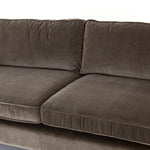 Featuring Emery Sofa - Sapphire Birch by Four Hands at Amethyst Home. We love the plush brich-grey upholstery of this Emery Sofa - Sapphire Birch. The slim legs are finished in a gorgeous antique brass, for a sophisticated look for any living room or lounge area. 
Overall Dimensions: 84"W x 36"L x 33"HColors: Sapphire Birch, Antique BrassMaterials: 92%Pl, .  Amethyst Home provides interior design, new home construction design consulting, vintage area rugs, and lighting in the San Diego metro area.