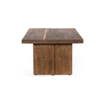 We love the rustic look of this Erie Coffee Table. Dark-smoked oak forms clean, structured lines, crafting the finest of coffee tables.   Overall Dimensions: 51.00"w x 27.50"d x 17.50"h