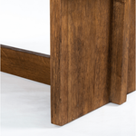 We love the rustic look of this Erie Coffee Table. Dark-smoked oak forms clean, structured lines, crafting the finest of coffee tables.   Overall Dimensions: 51.00"w x 27.50"d x 17.50"h