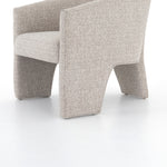 This Fae Chair - Bellamy Storm is well-tailored and stylistically unique. The Italian boucle lends a high-fashion feel to a cleverly constructed three-legged design.  Overall Dimensions: 30.25"w x 29.50"d x 29.50"h